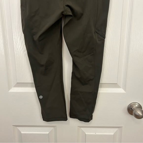 Lululemon Dark Olive Speed Up Crop 21” Medium Rise Athletic Workout Legging - Picture 7 of 15
